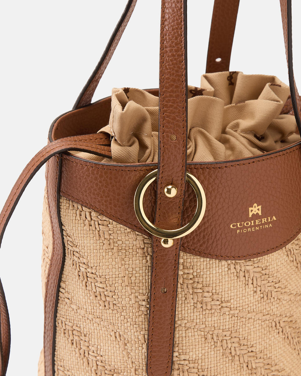 KLEINE EIMERTASCHE Karamell  - Eimertaschen - Damen Taschen - Tasche - Cuoieria Fiorentina