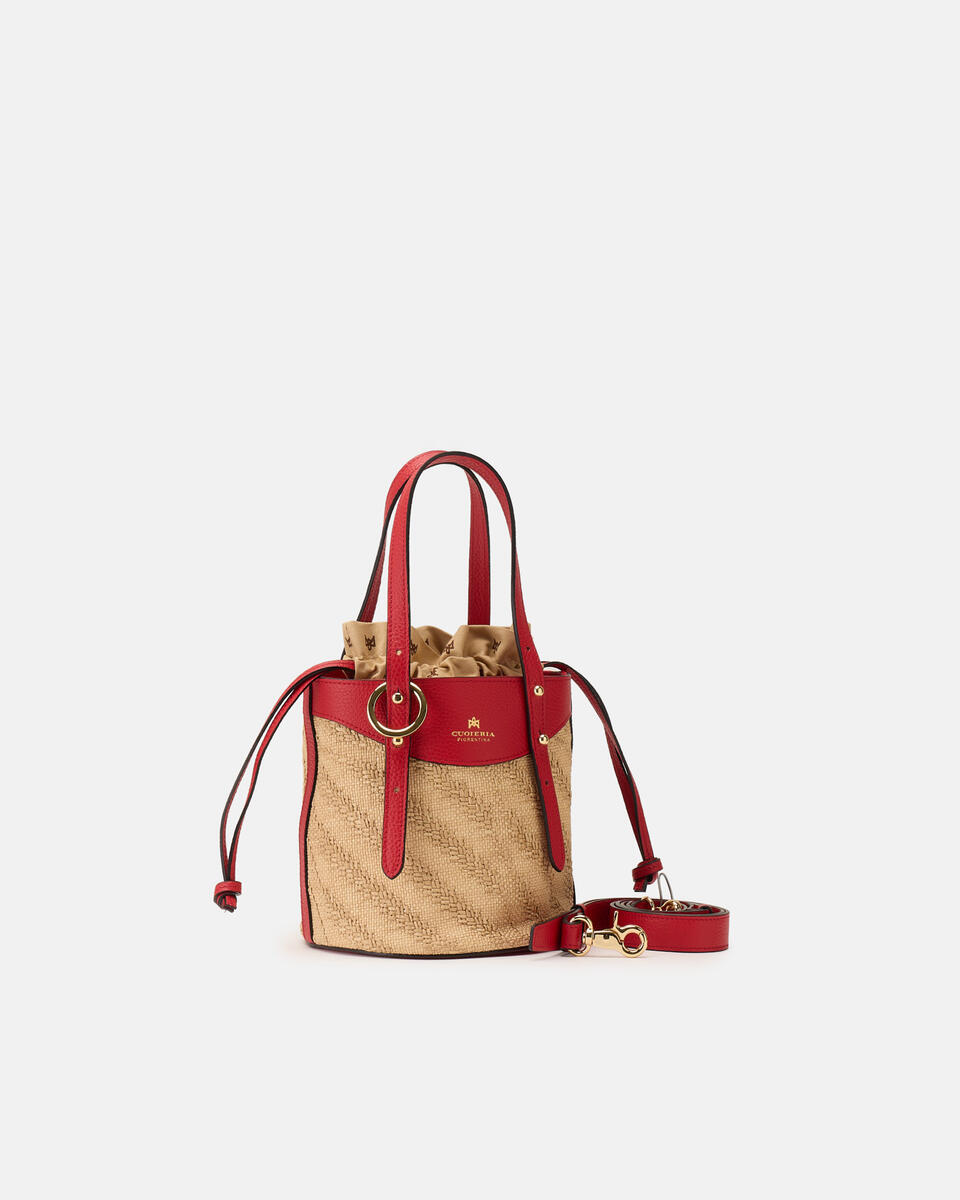 KLEINE EIMERTASCHE Tomato  - Eimertaschen - Damen Taschen - Tasche - Cuoieria Fiorentina