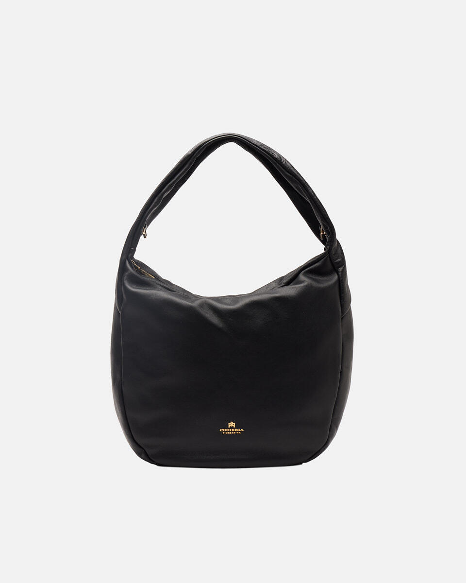 HOBO BAG Schwarz  - Schultertaschen - Damen Taschen - Tasche - Cuoieria Fiorentina