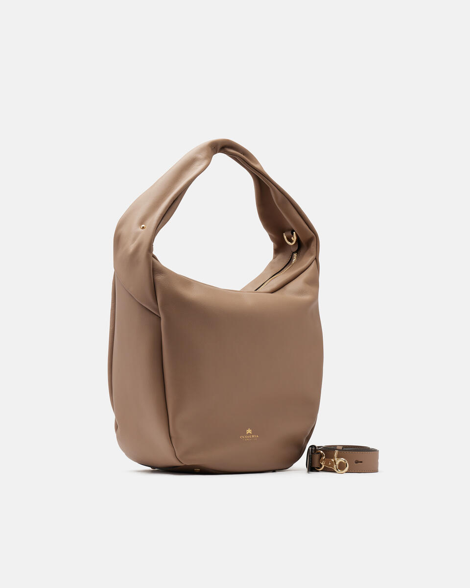 GROßE HOBO Taupe  - Schultertaschen - Damen Taschen - Tasche - Cuoieria Fiorentina