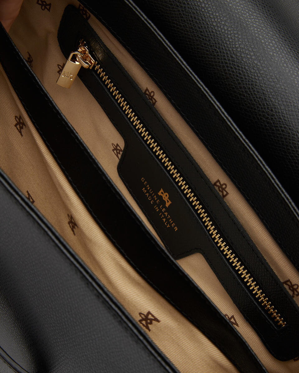 Flap bag Schwarz  - Cuoieria Fiorentina