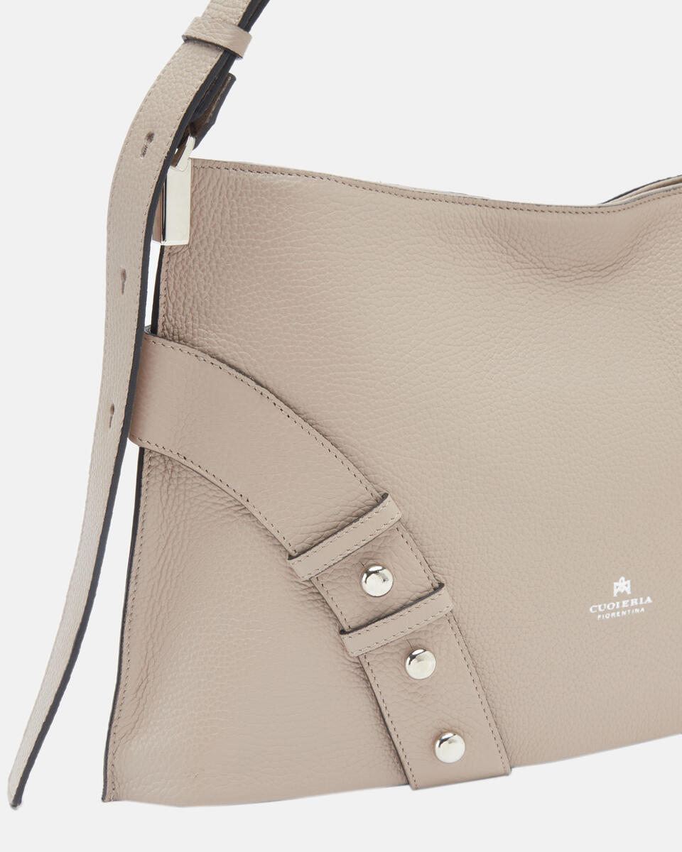 Hobo Taupe  - Schultertaschen - Damen Taschen - Tasche - Cuoieria Fiorentina