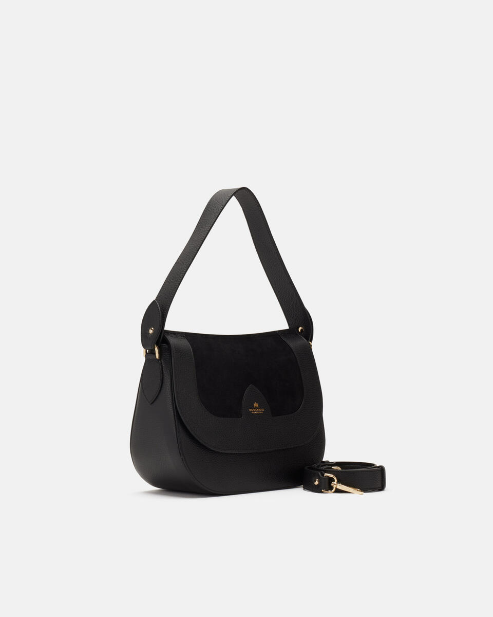 GROSSE MESSENGER Schwarz  - Schultertaschen - Damen Taschen - Tasche - Cuoieria Fiorentina