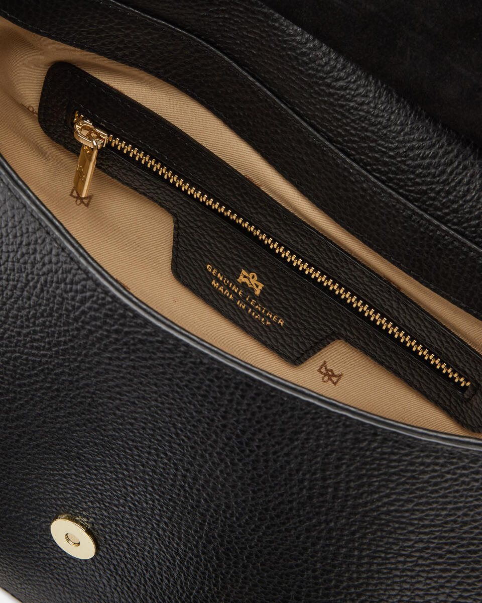 GROSSE MESSENGER Schwarz  - Schultertaschen - Damen Taschen - Tasche - Cuoieria Fiorentina