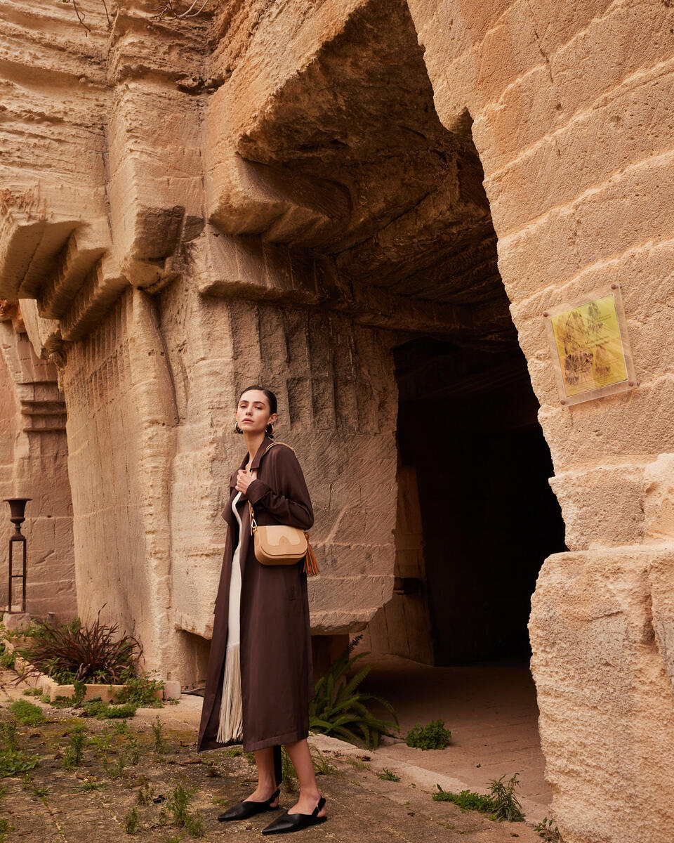 kleine messenger Nude  - Mini Bags - Damen Taschen - Tasche - Cuoieria Fiorentina