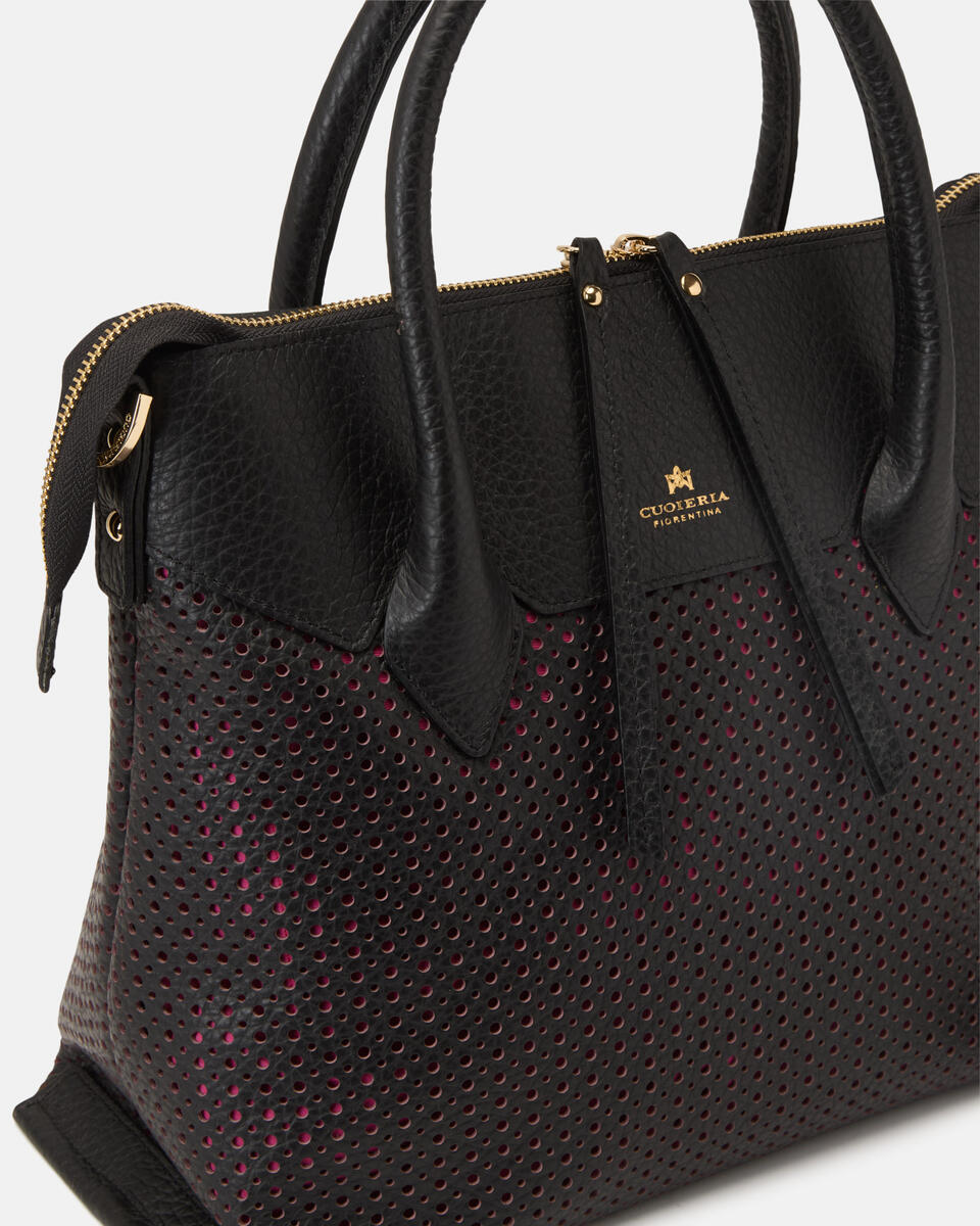 HANDTASCHE Schwarzfuxia  - Cuoieria Fiorentina