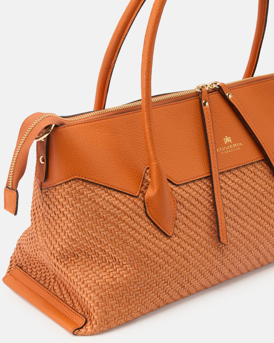 EINKAUFSTASCHE Orange  - Einkauftasche - Damen Taschen - Tasche - Cuoieria Fiorentina