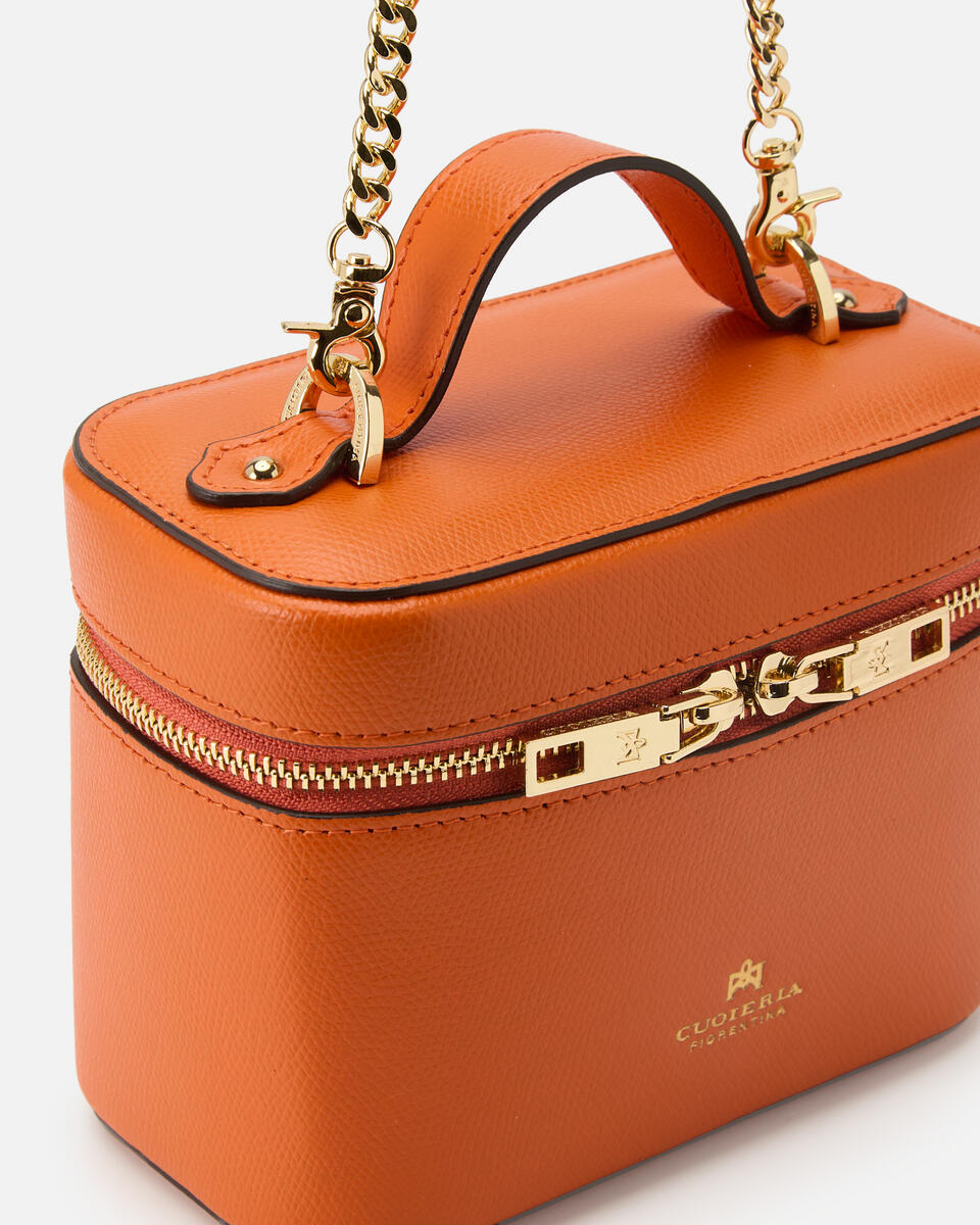 BEAUTY CASE BAG Orange  - Cuoieria Fiorentina