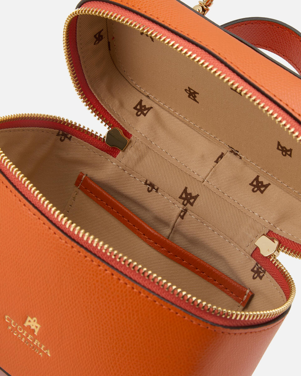 BEAUTY CASE BAG Orange  - Cuoieria Fiorentina