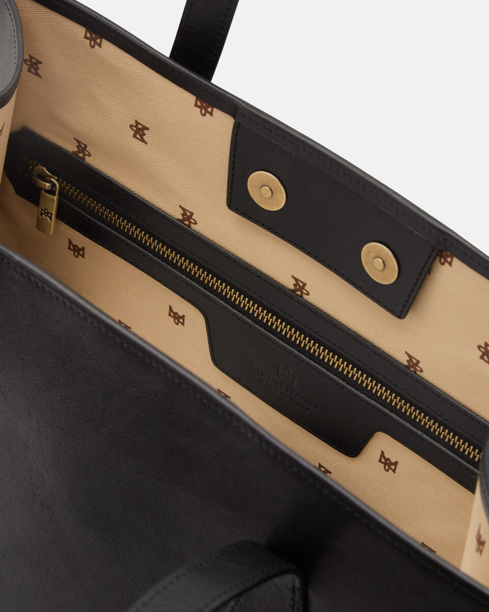 einkaufstasche Schwarz  - Einkauftasche - Damen Taschen - Tasche - Cuoieria Fiorentina