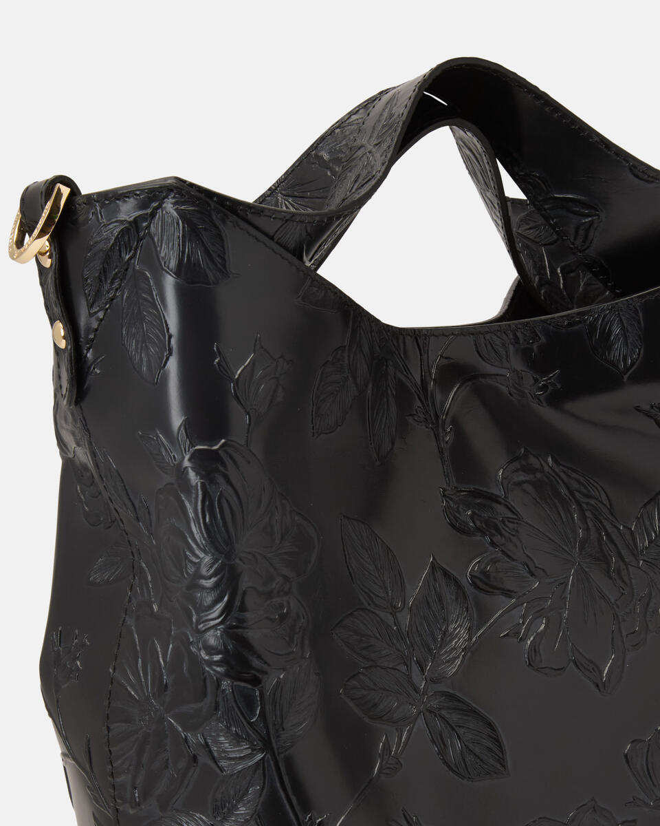EIMERTASCHE Schwarz  - Cuoieria Fiorentina