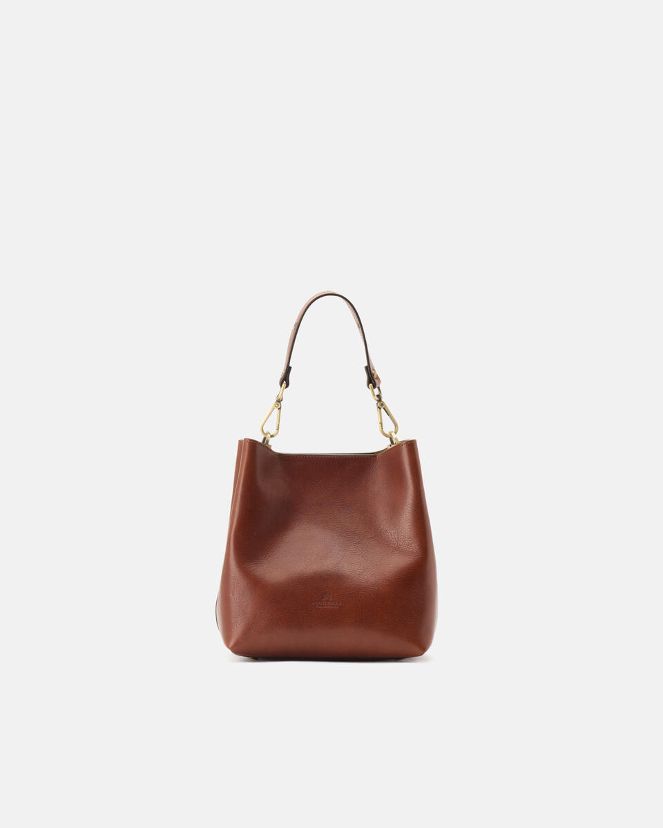 kleine eimertasche Braun  - Eimertaschen - Damen Taschen - Tasche - Cuoieria Fiorentina