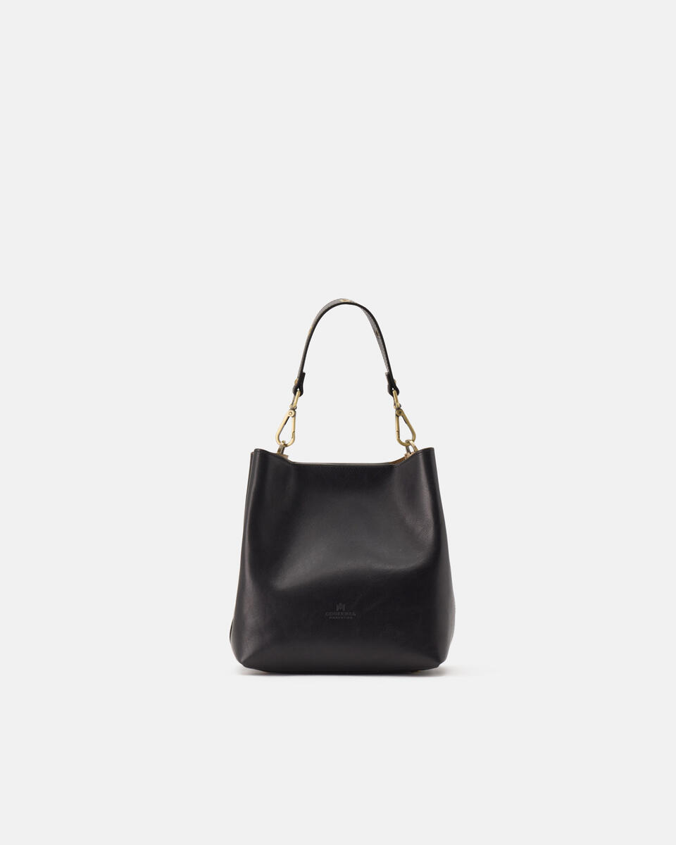 kleine eimertasche Schwarz  - Eimertaschen - Damen Taschen - Tasche - Cuoieria Fiorentina