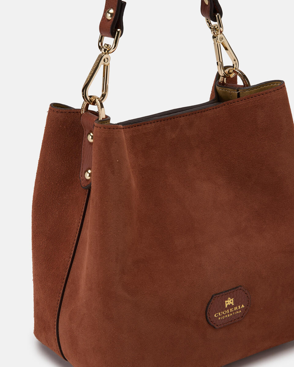 kleine eimertasche Karamell  - Eimertaschen - Damen Taschen - Tasche - Cuoieria Fiorentina