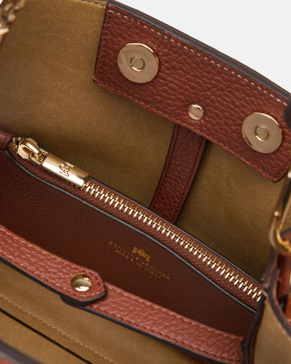 kleine eimertasche Karamell  - Eimertaschen - Damen Taschen - Tasche - Cuoieria Fiorentina