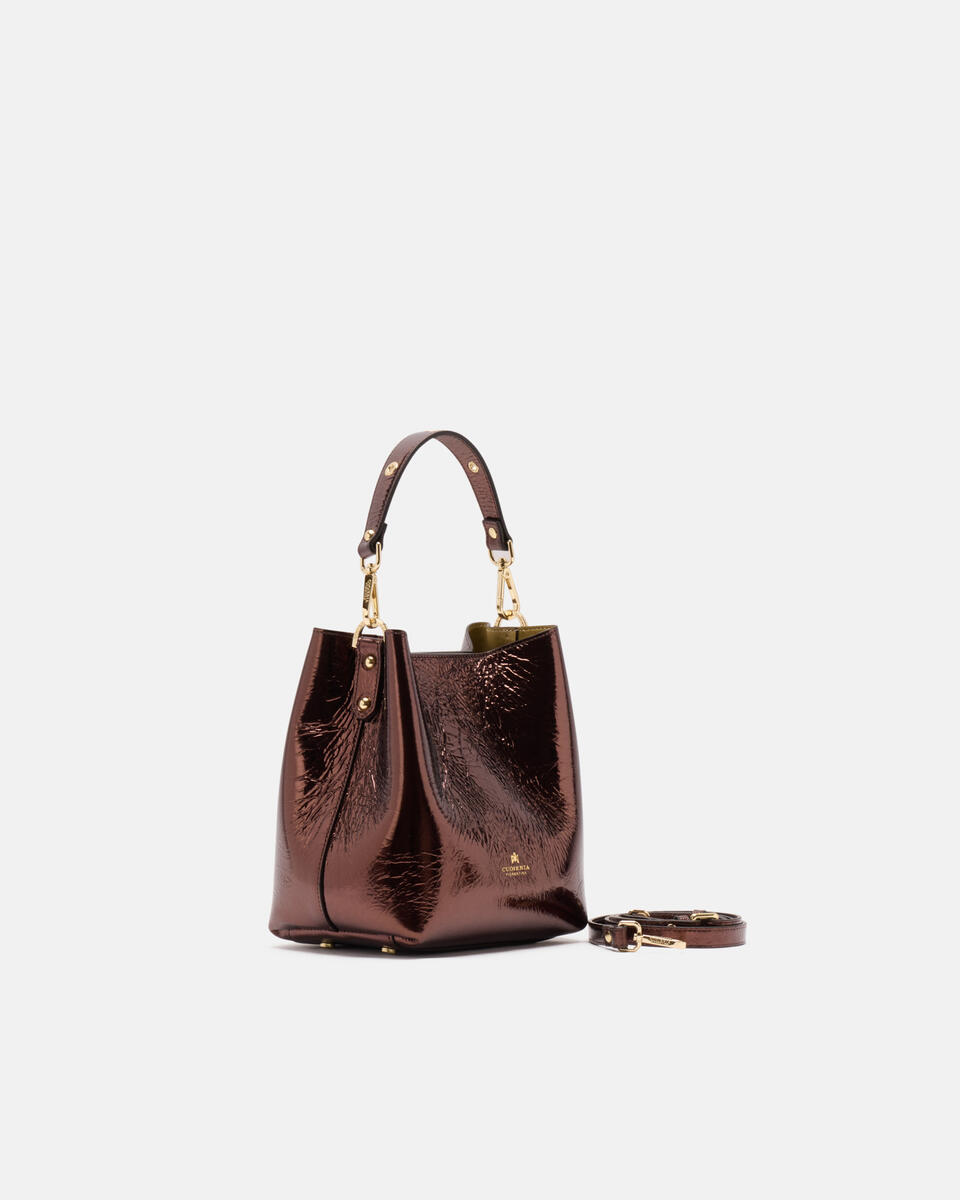 KLEINE EIMERTASCHE Schokolade  - Eimertaschen - Damen Taschen - Tasche - Cuoieria Fiorentina