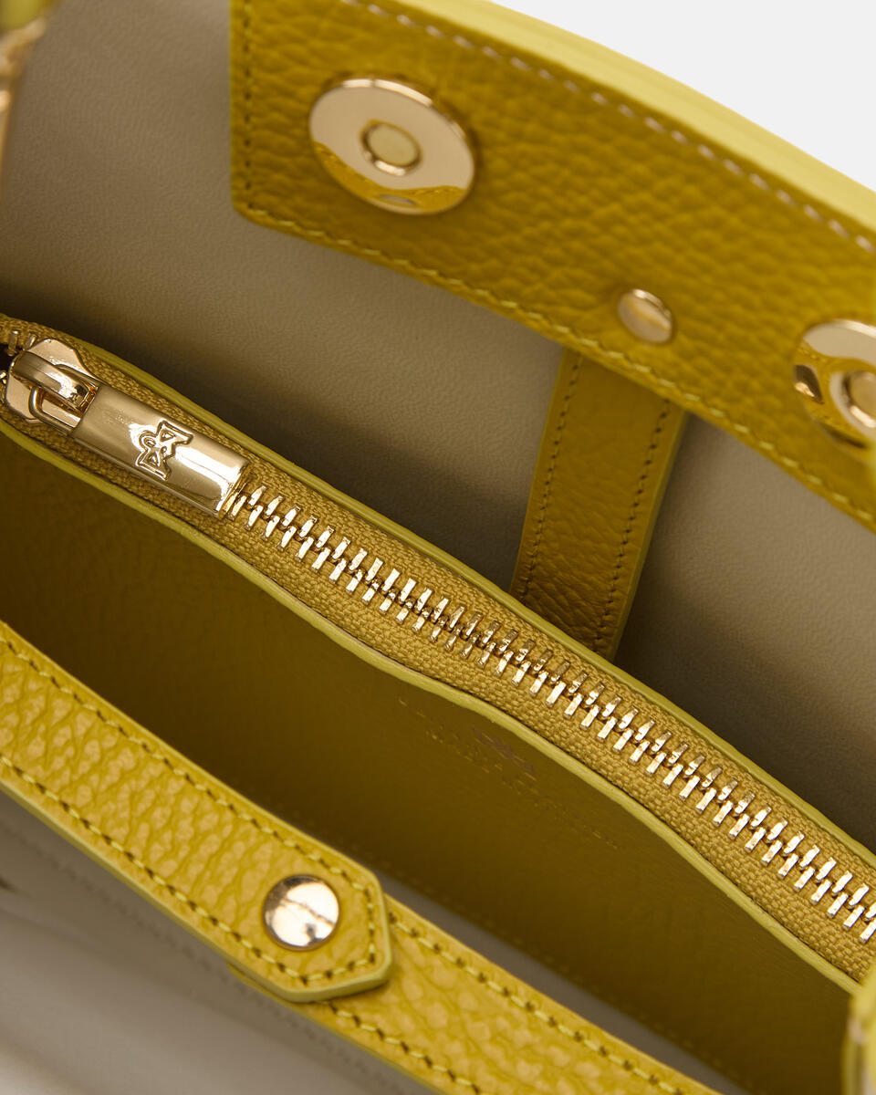 kleine eimertasche Acid green  - Eimertaschen - Damen Taschen - Tasche - Cuoieria Fiorentina