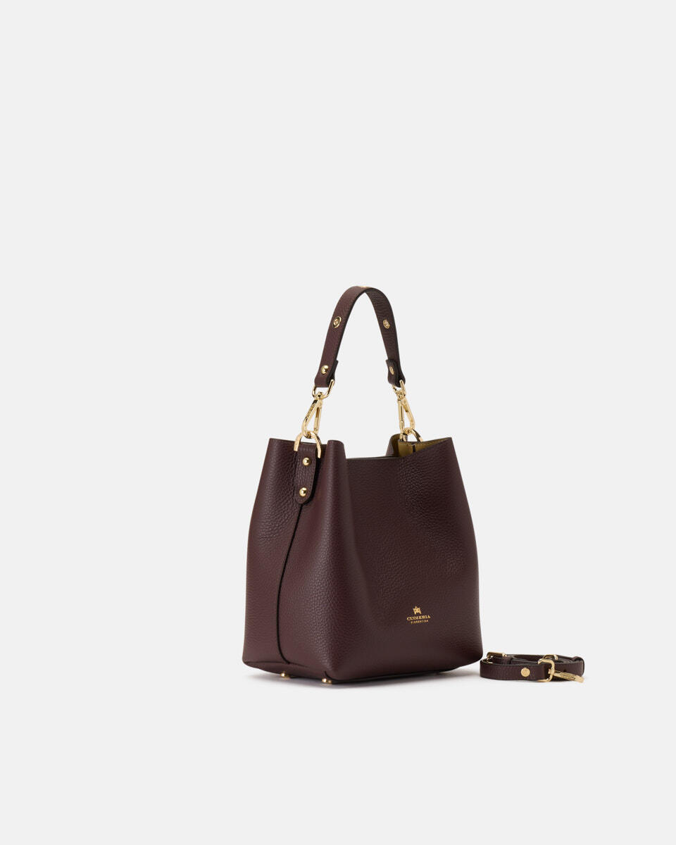 kleine eimertasche Coffee  - Eimertaschen - Damen Taschen - Tasche - Cuoieria Fiorentina