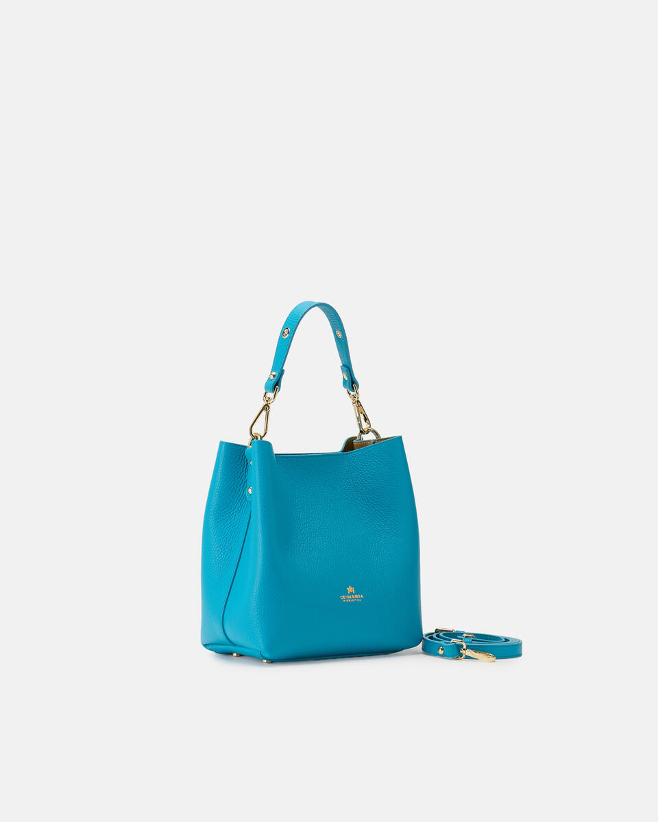 kleine eimertasche Turkis  - Eimertaschen - Damen Taschen - Tasche - Cuoieria Fiorentina