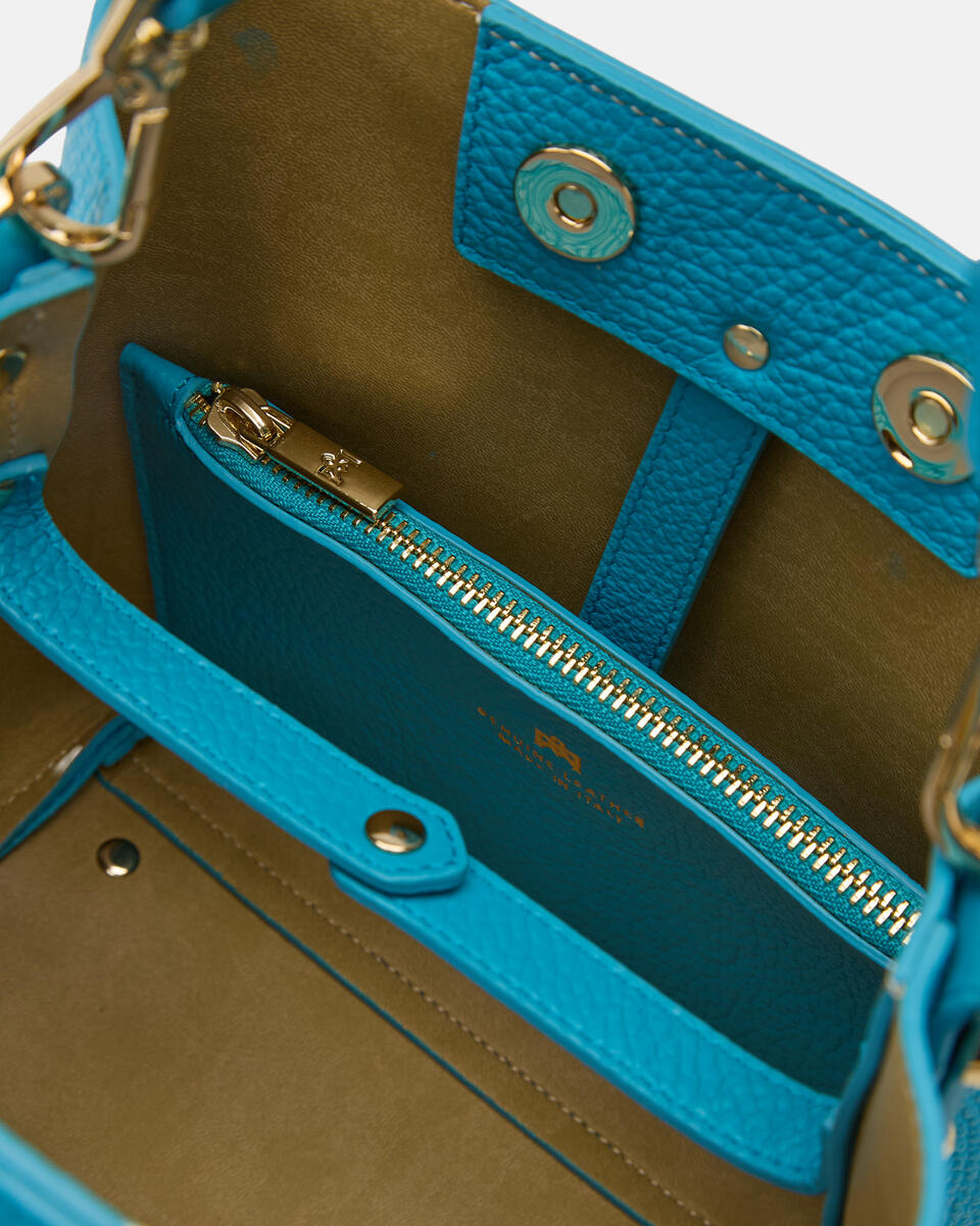 kleine eimertasche Turkis  - Eimertaschen - Damen Taschen - Tasche - Cuoieria Fiorentina