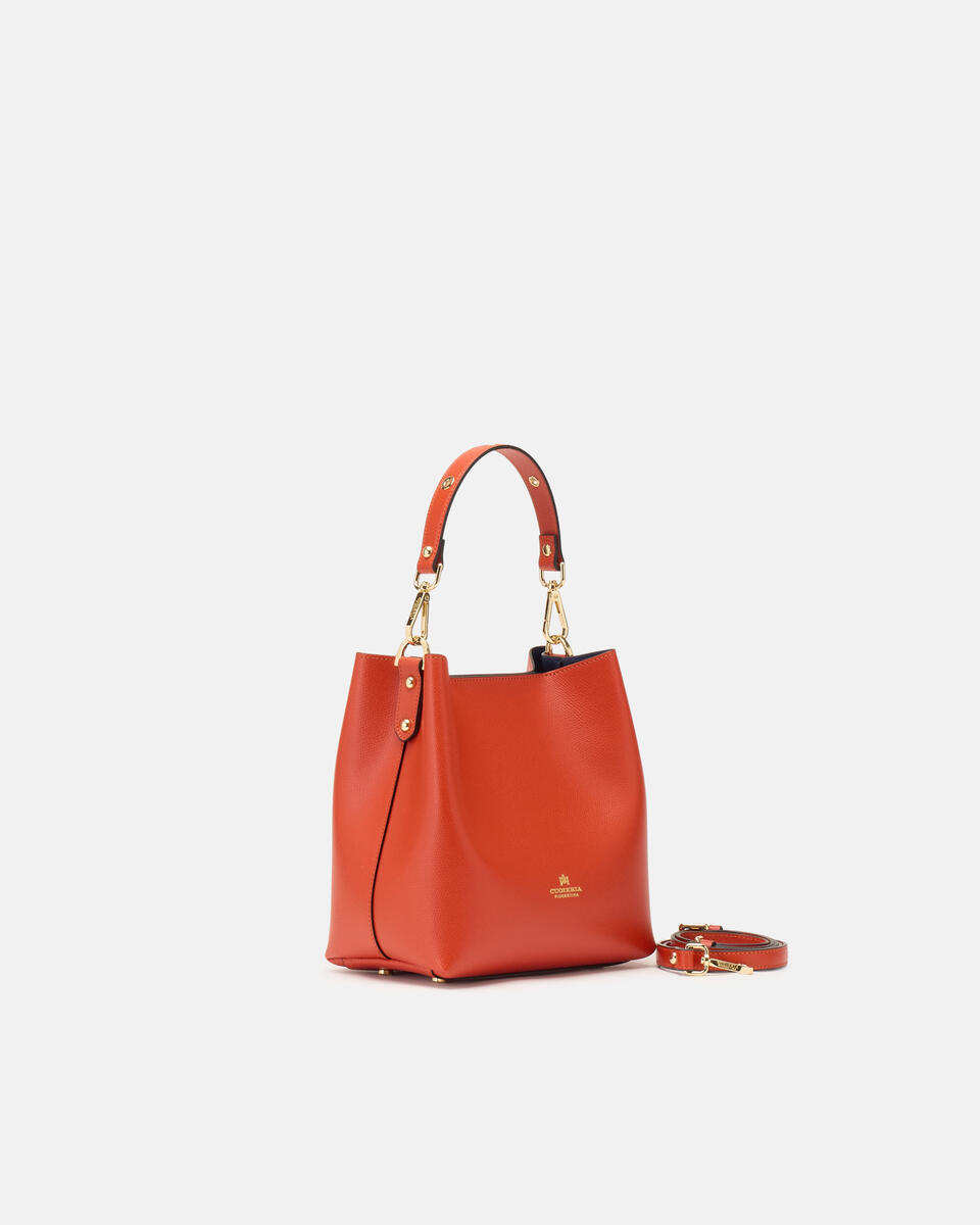 KLEINE EIMERTASCHE Gebrannte orange  - Cuoieria Fiorentina