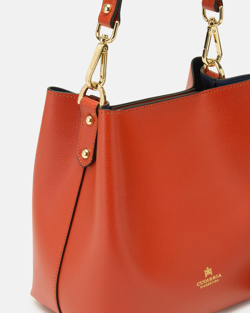 KLEINE EIMERTASCHE Gebrannte orange  - Cuoieria Fiorentina