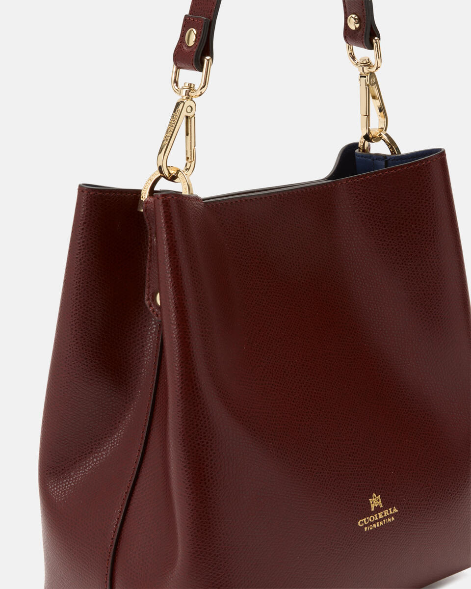 KLEINE EIMERTASCHE Bordeaux  - Eimertaschen - Damen Taschen - Tasche - Cuoieria Fiorentina
