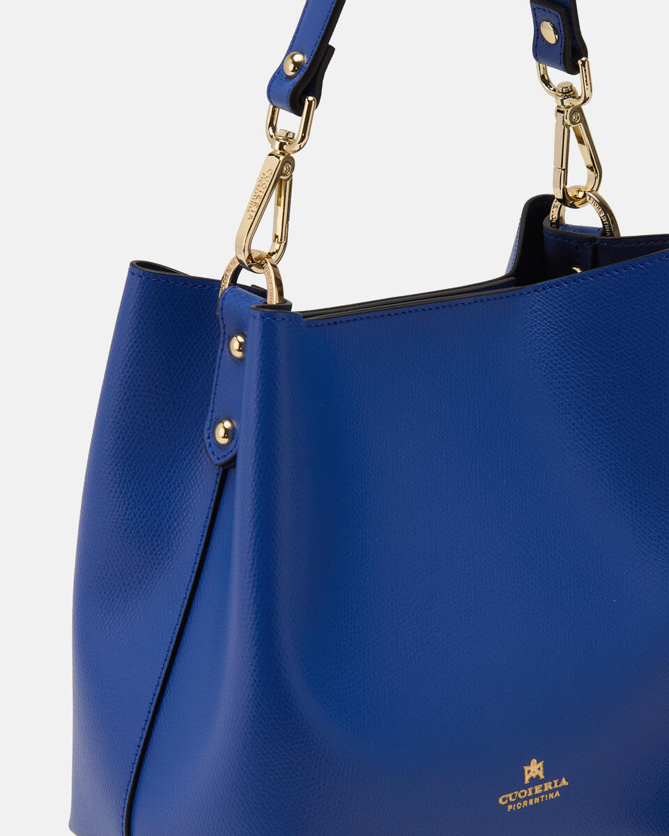 KLEINE EIMERTASCHE Blitzblau  - Eimertaschen - Damen Taschen - Tasche - Cuoieria Fiorentina