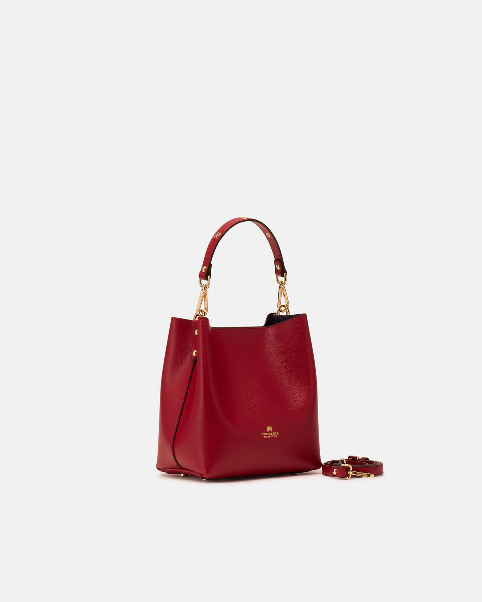 KLEINE EIMERTASCHE Cherry  - Cuoieria Fiorentina