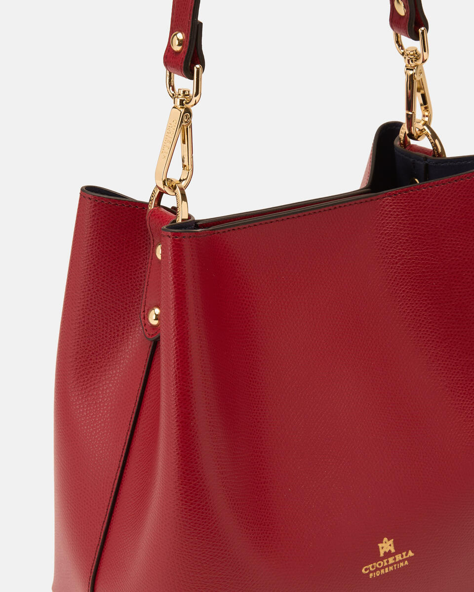 KLEINE EIMERTASCHE Cherry  - Cuoieria Fiorentina