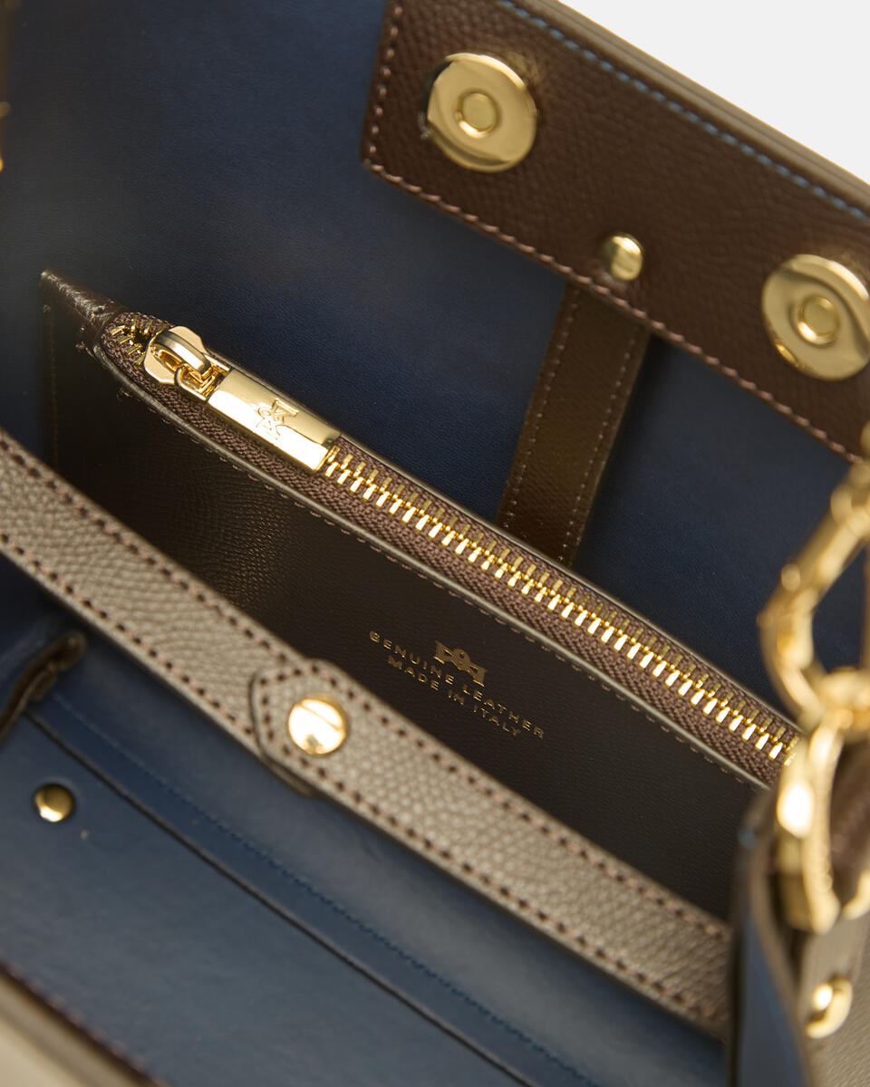 KLEINE EIMERTASCHE Dunkelbraun  - Cuoieria Fiorentina