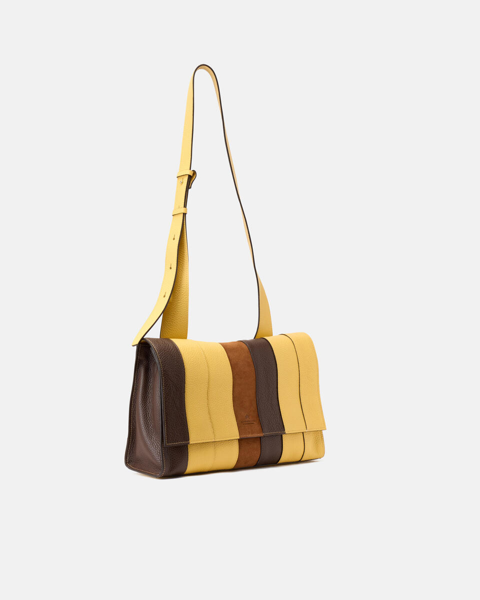 PATCH FLAP BAG Gelb  - Messanger - Damen Taschen - Tasche - Cuoieria Fiorentina