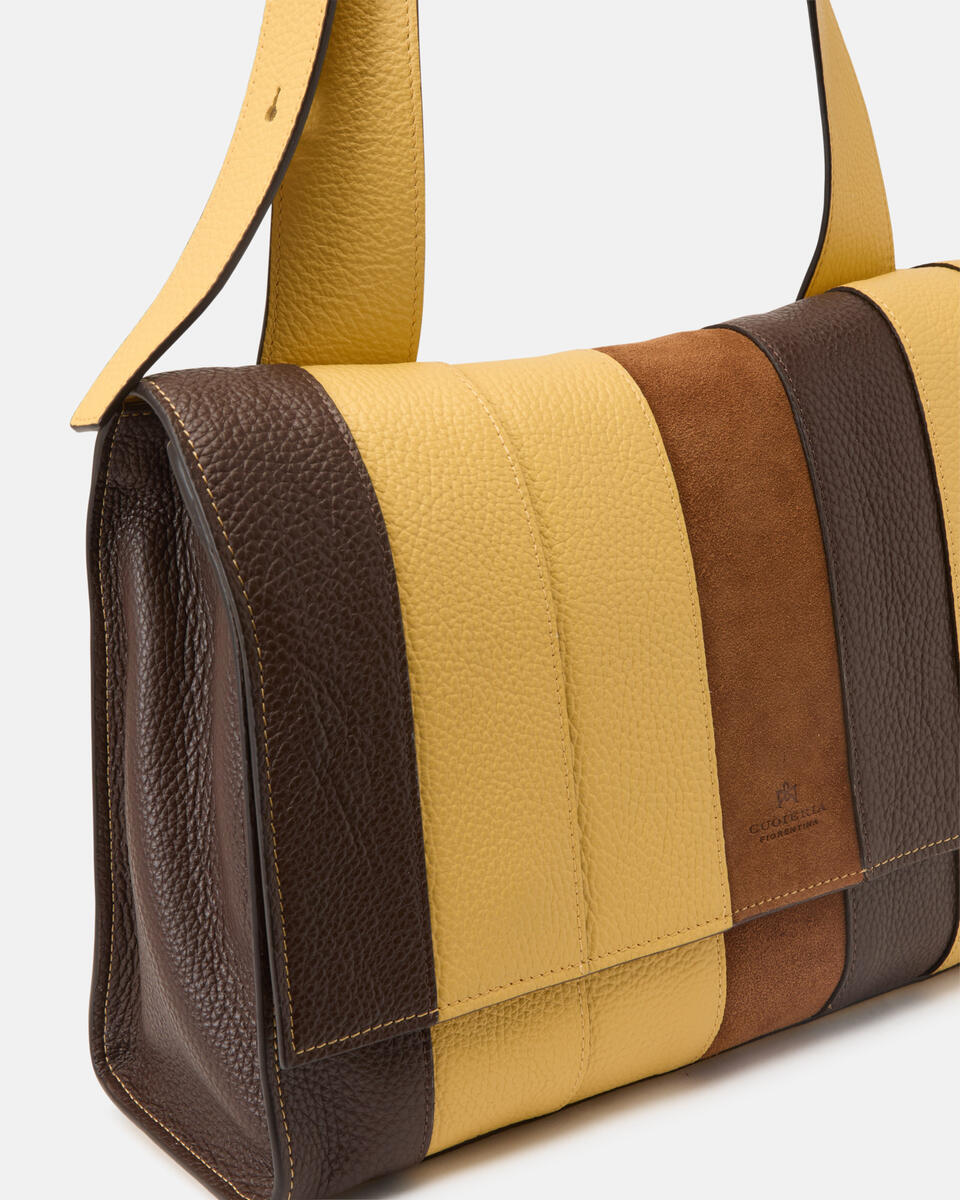 PATCH FLAP BAG Gelb  - Messanger - Damen Taschen - Tasche - Cuoieria Fiorentina