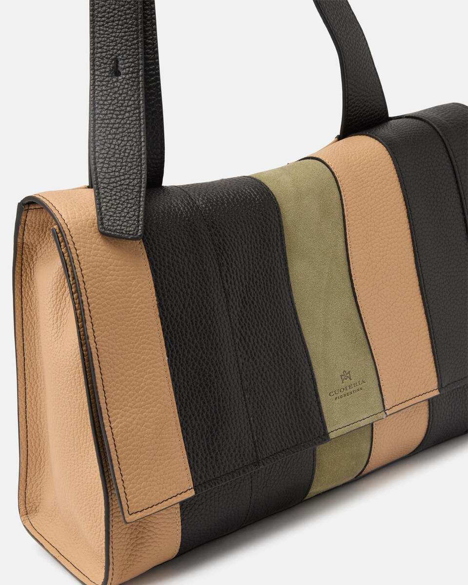 PATCH FLAP BAG Schwarz  - Messanger - Damen Taschen - Tasche - Cuoieria Fiorentina