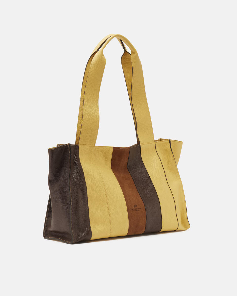 PATCH EINKAUFSTASCHE Gelb  - Einkauftasche - Damen Taschen - Tasche - Cuoieria Fiorentina