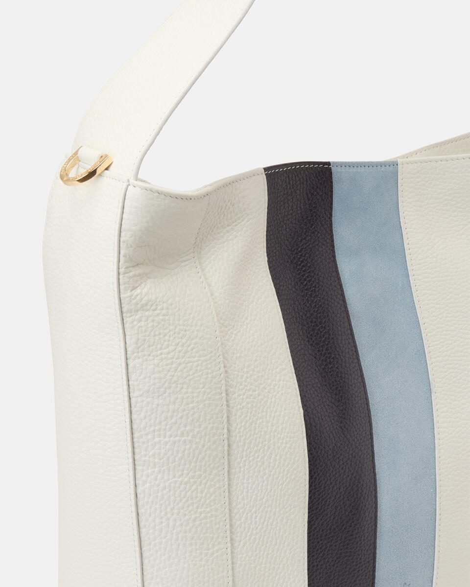 PATCH LARGE SCHULTERTASCHE Weiss  - Cuoieria Fiorentina