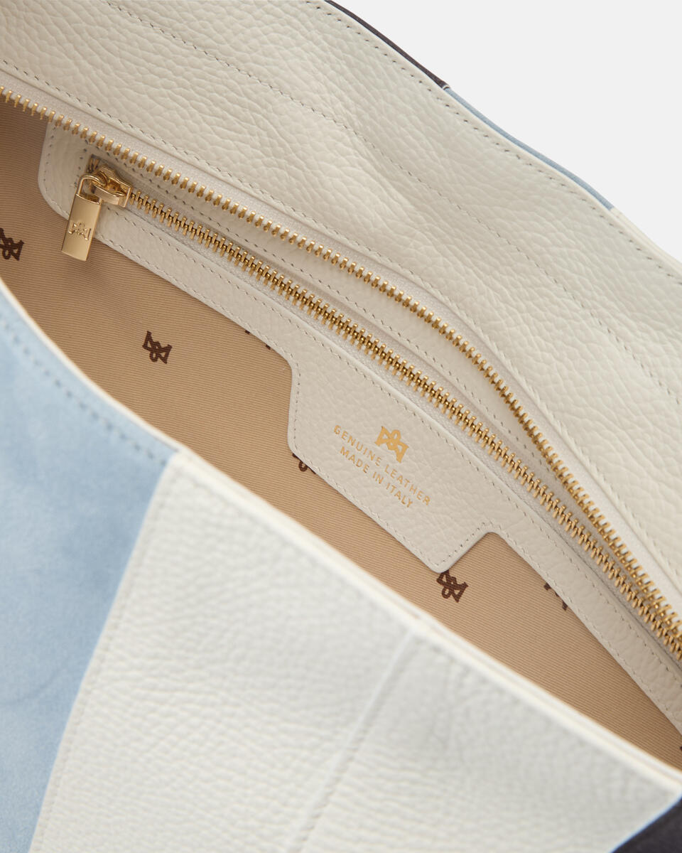 PATCH LARGE SCHULTERTASCHE Weiss  - Cuoieria Fiorentina