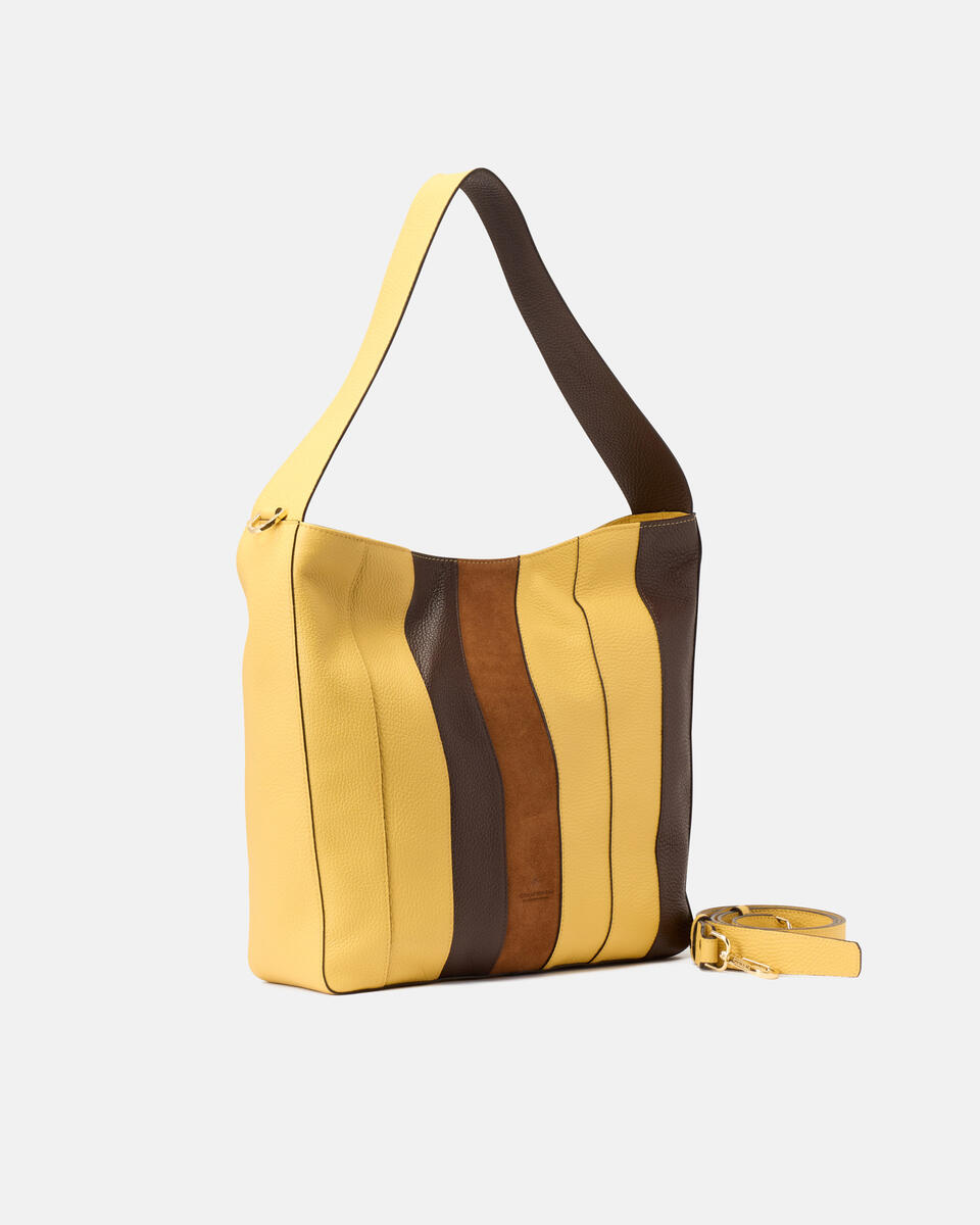 PATCH LARGE SCHULTERTASCHE Gelb  - Cuoieria Fiorentina