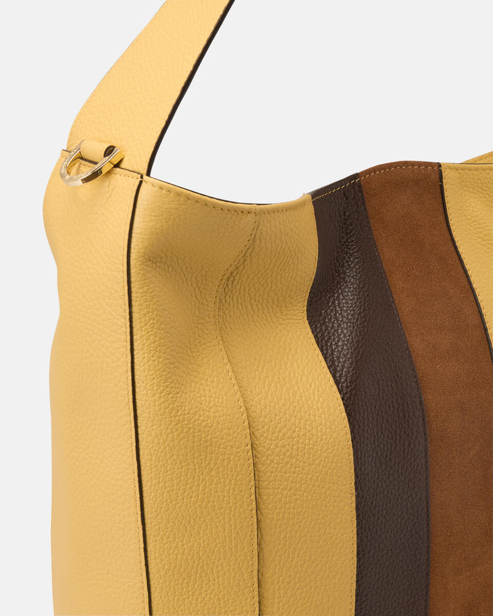 PATCH LARGE SCHULTERTASCHE Gelb  - Cuoieria Fiorentina