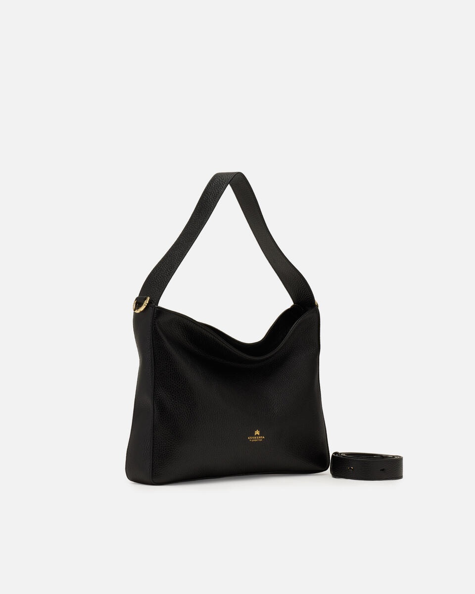 KLEINE HOBO Schwarz  - Schultertaschen - Damen Taschen - Tasche - Cuoieria Fiorentina