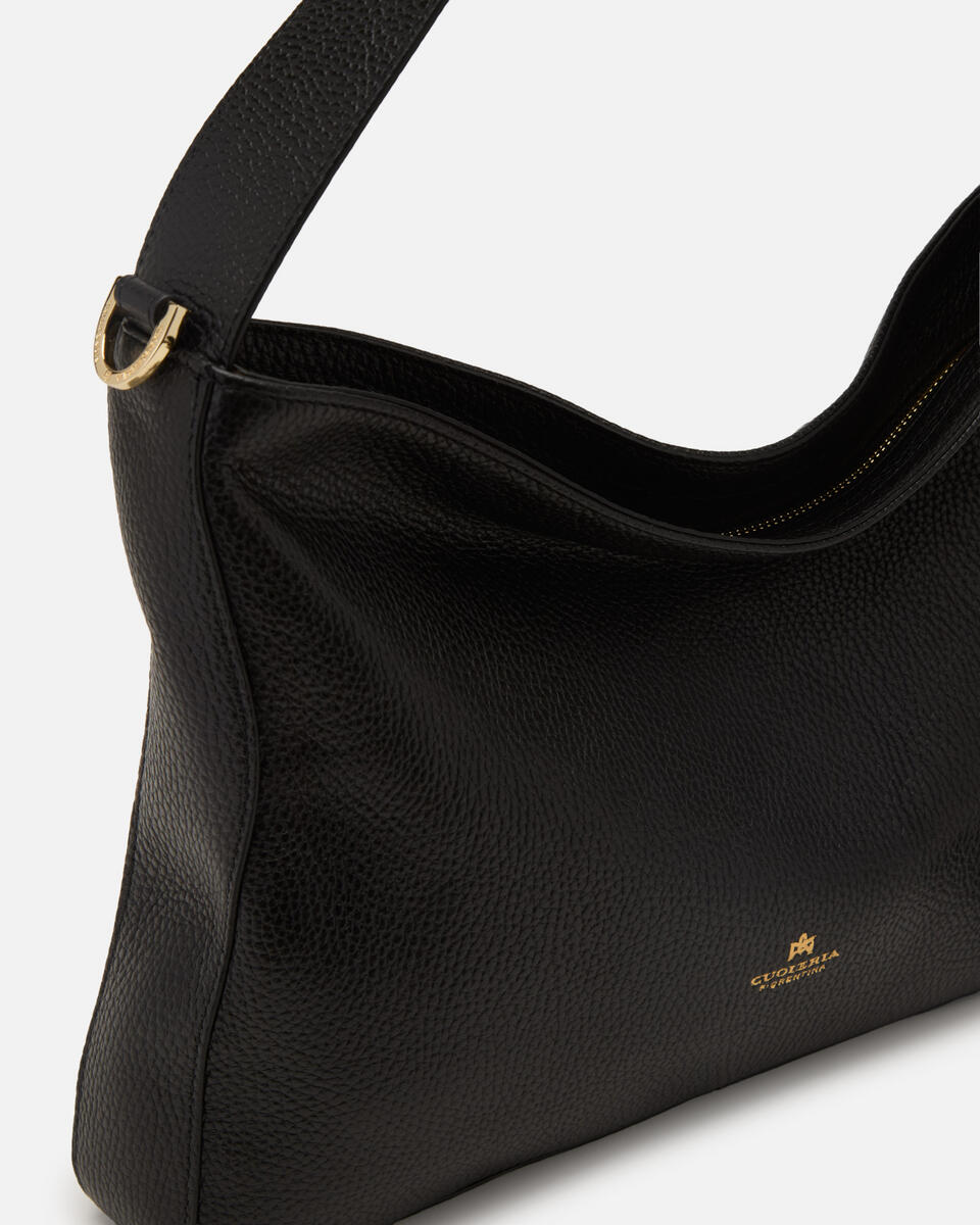 KLEINE HOBO Schwarz  - Schultertaschen - Damen Taschen - Tasche - Cuoieria Fiorentina