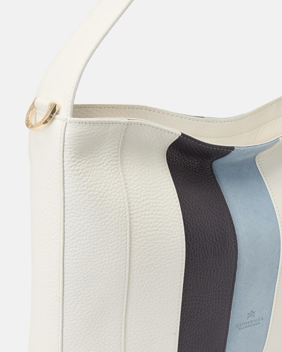 KLEINE HOBO Weiss  - Cuoieria Fiorentina