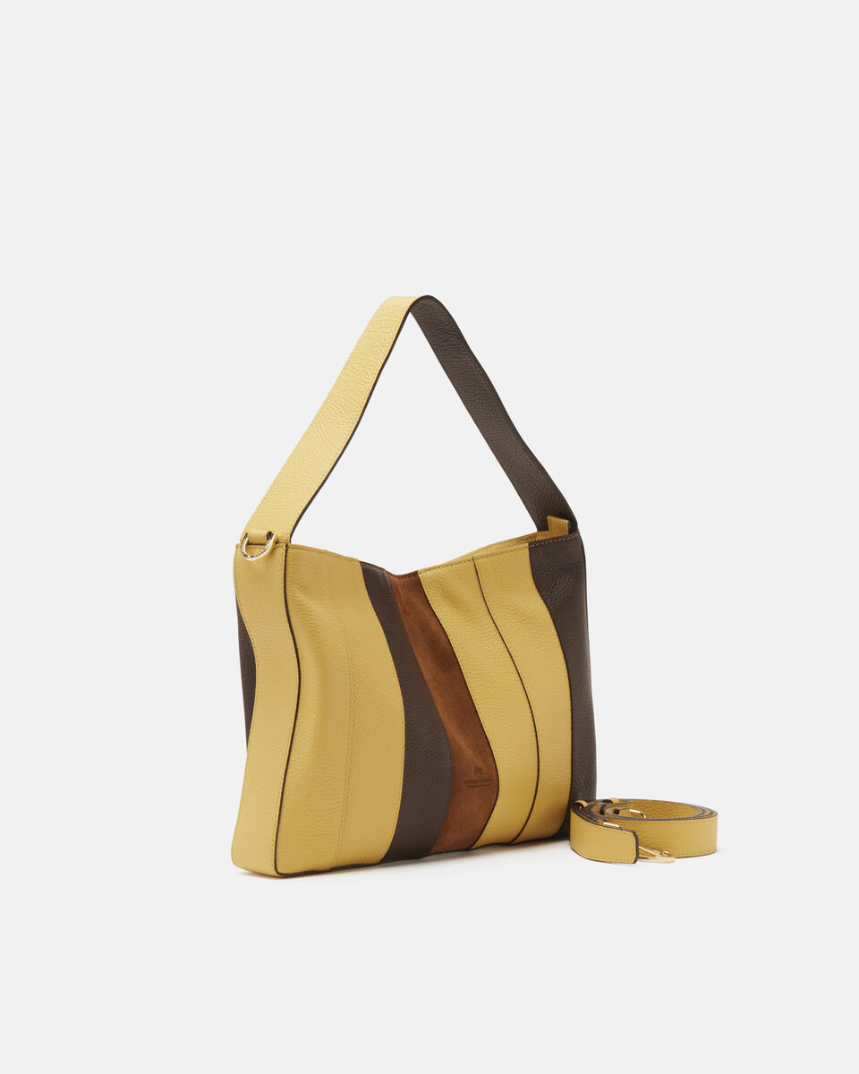 KLEINE HOBO Gelb  - Schultertaschen - Damen Taschen - Tasche - Cuoieria Fiorentina