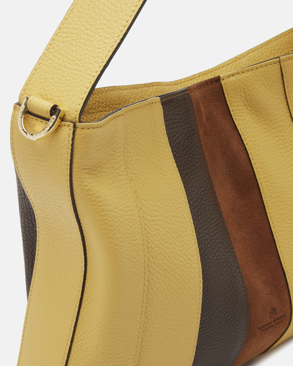 KLEINE HOBO Gelb  - Schultertaschen - Damen Taschen - Tasche - Cuoieria Fiorentina