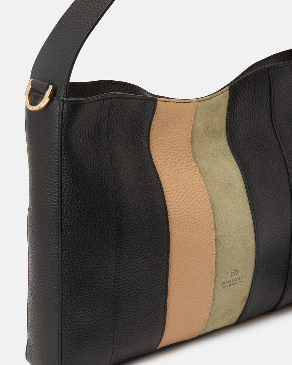 KLEINE HOBO Schwarz  - Cuoieria Fiorentina