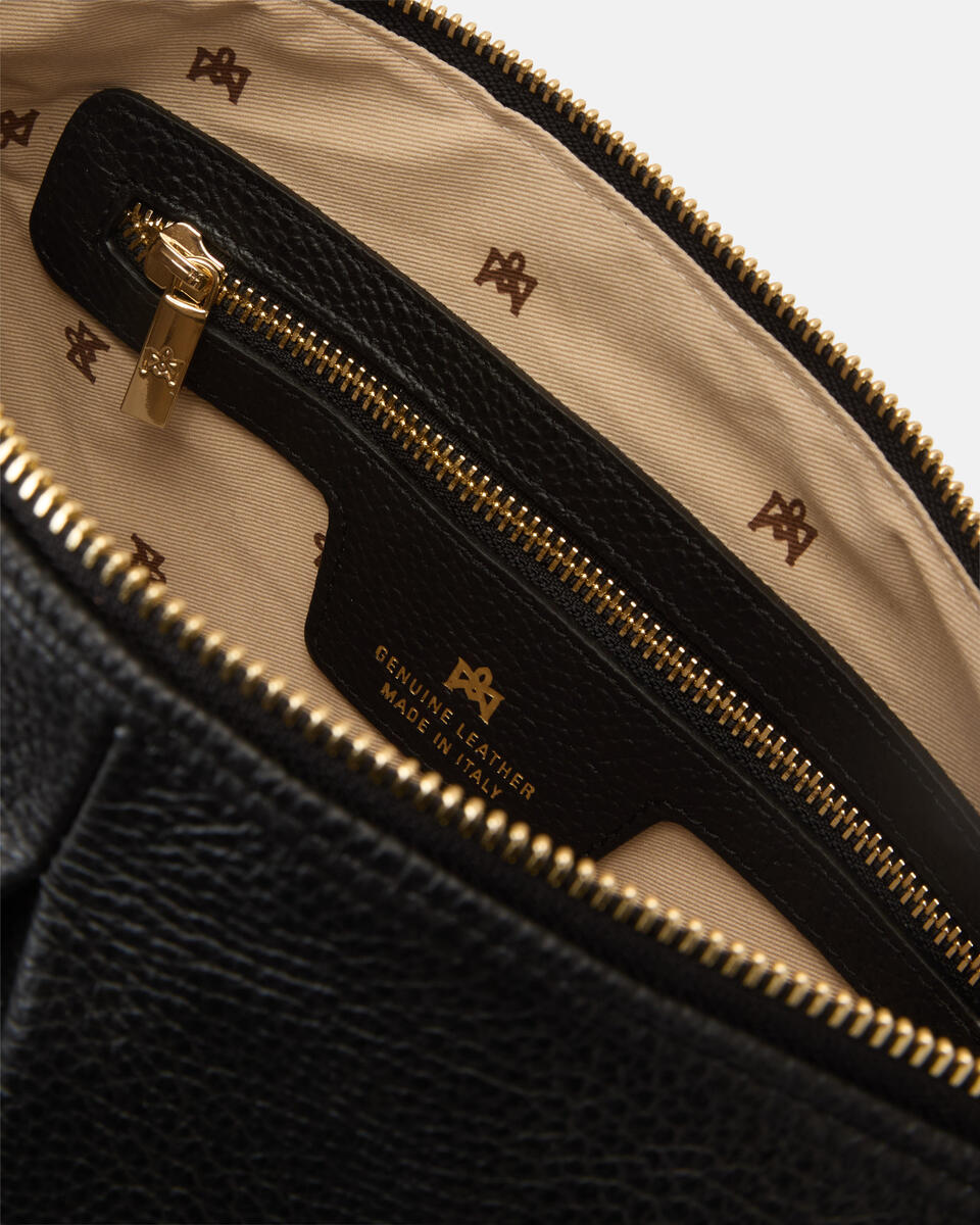 MAXI POUCH Schwarz  - Schultergut - Damen Taschen - Tasche - Cuoieria Fiorentina