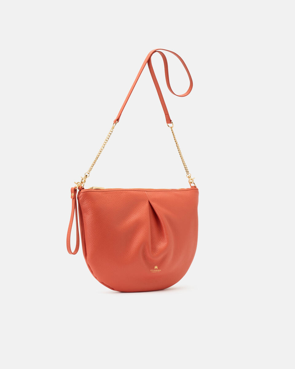 MAXI POUCH Papaya  - Schultergut - Damen Taschen - Tasche - Cuoieria Fiorentina