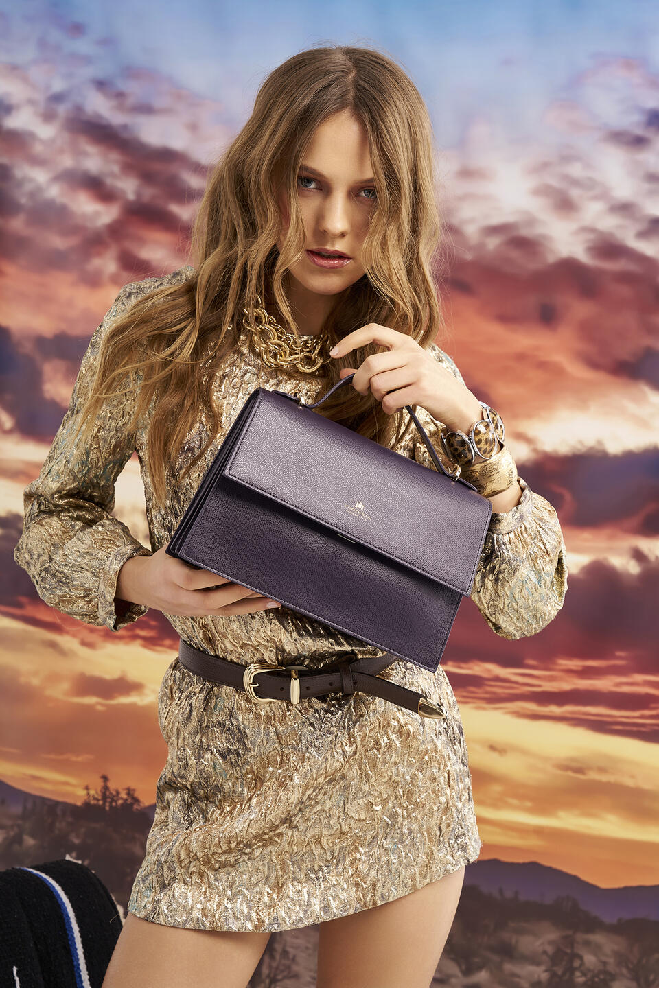 FLAP BAG Vampire purple  - Messanger - Damen Taschen - Tasche - Cuoieria Fiorentina