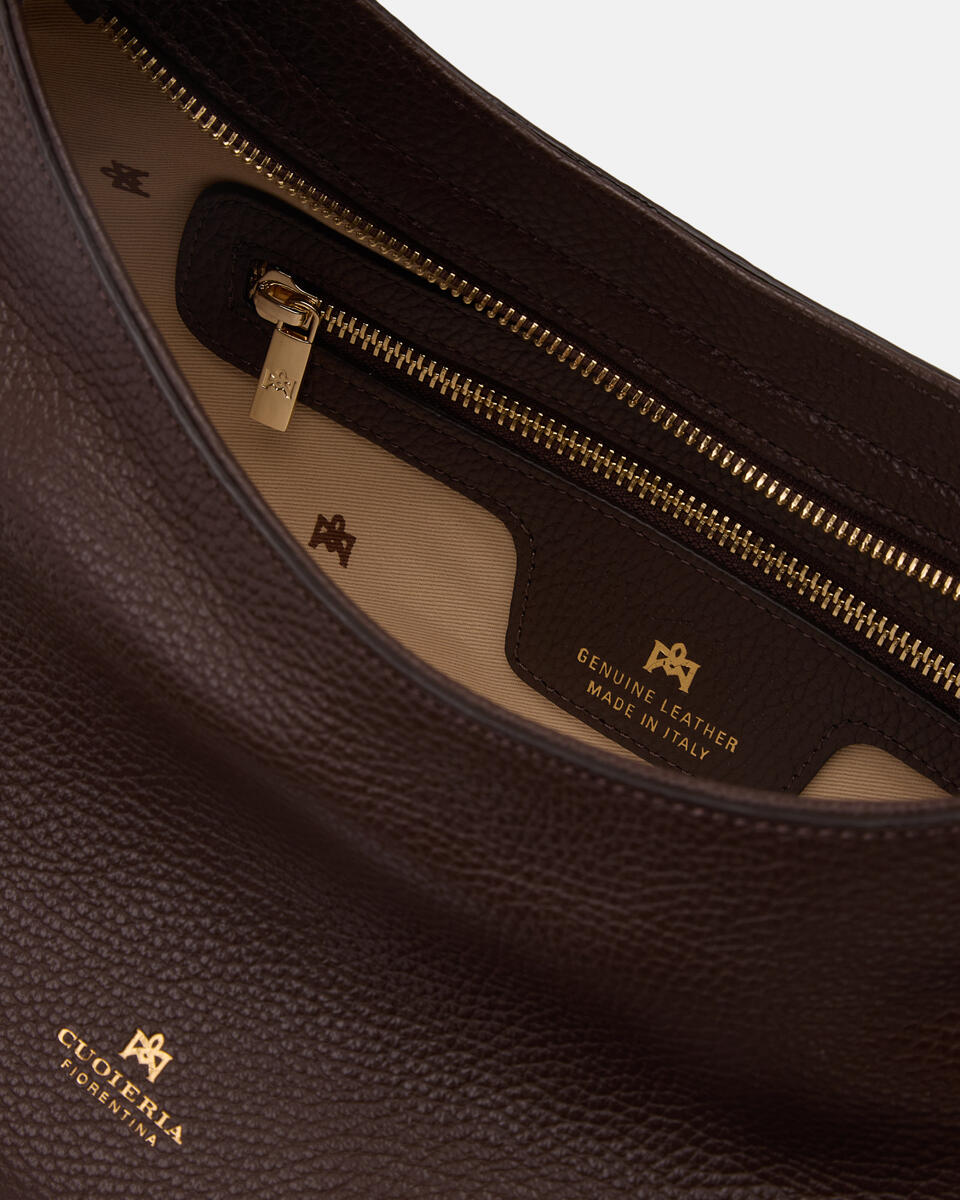 GROSSE FLAP BAG Schokolade  - Cuoieria Fiorentina