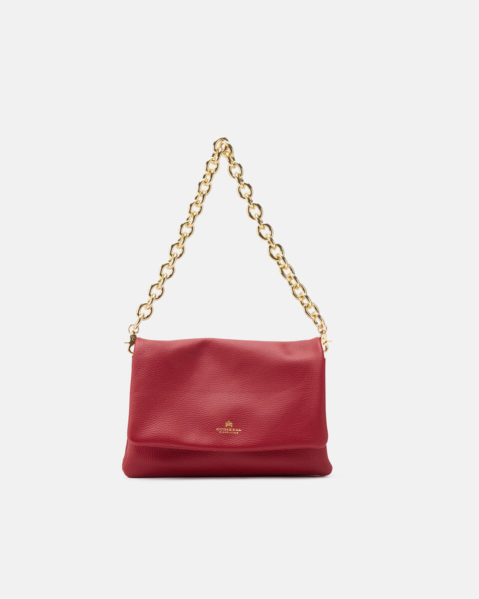 GROSSE FLAP BAG Cherry  - Cuoieria Fiorentina